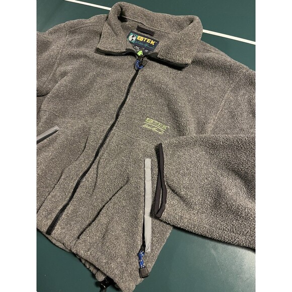 VINTAGE Eddie Bauer EBTEK Full Zip Fleece Heavyweight Jacket Coat LARGE Gray - Picture 2 of 8